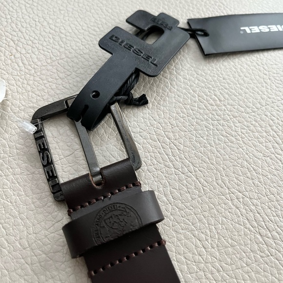 NWT - Diesel Men’s Leather Belt - Belt Size 38 / 95cm - Made in Romania - Picture 3 of 6